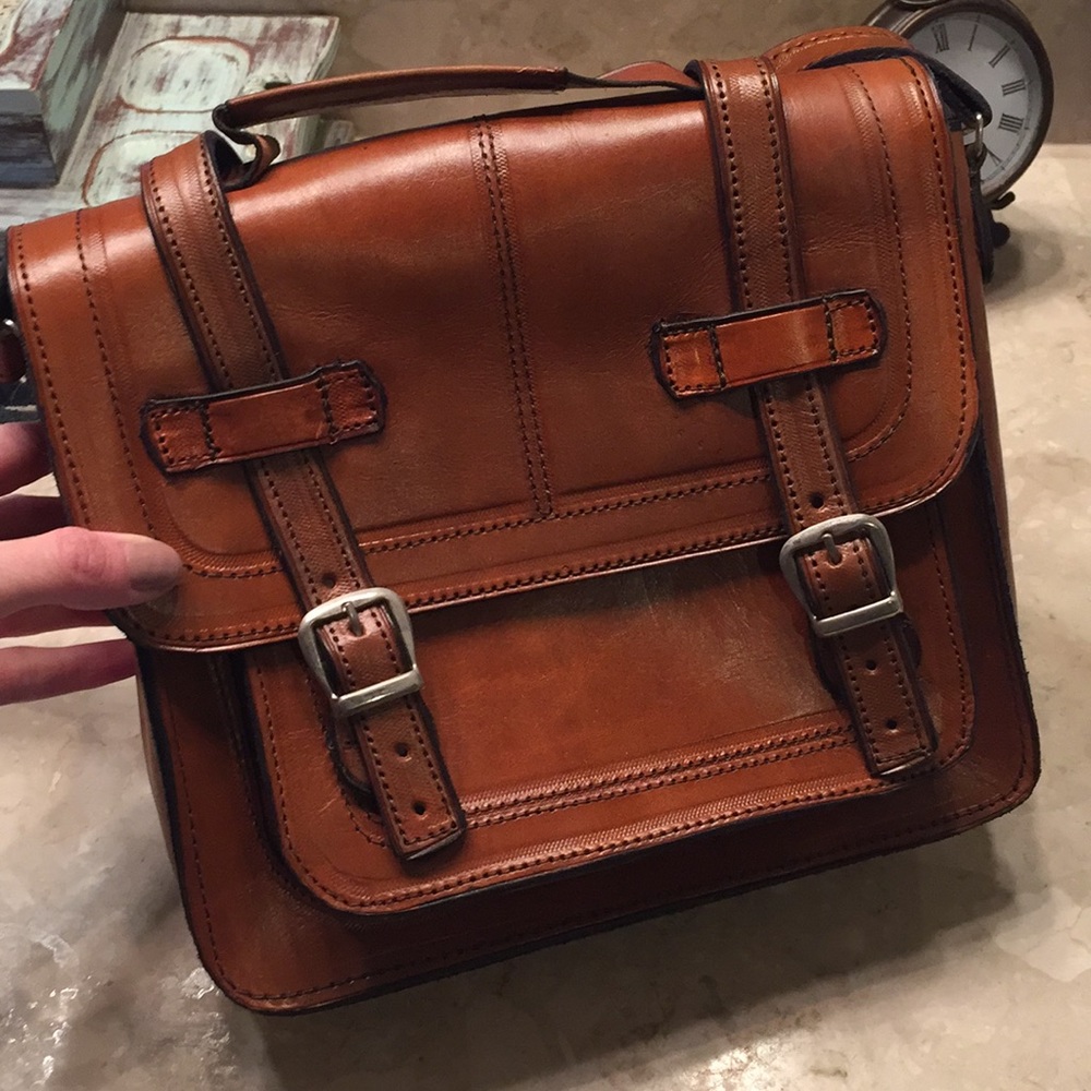 Leather cross body purse from Mexico